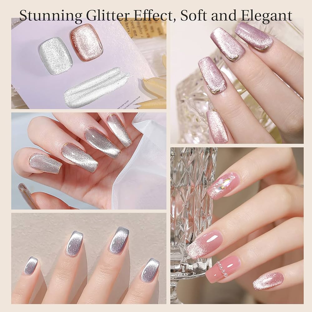 Amazon.com : X&D Cat Eye Gel Nail Polish Set in Reflective